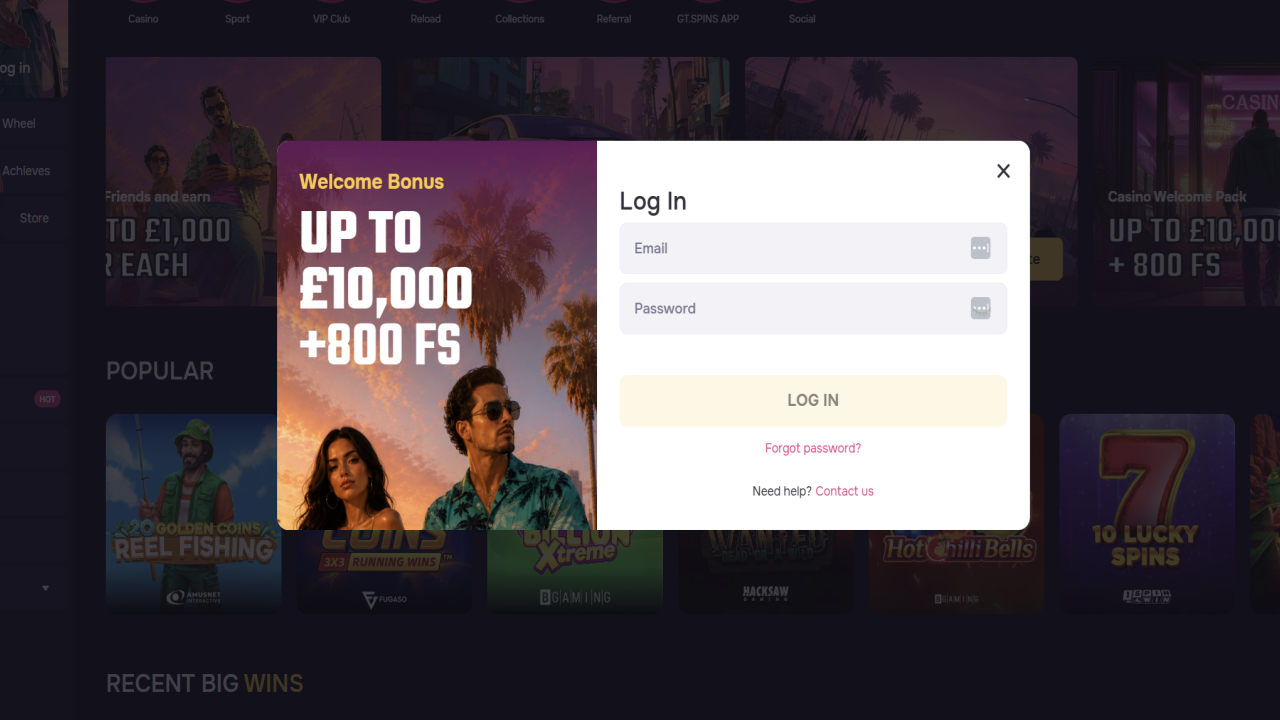 Gtspins registration